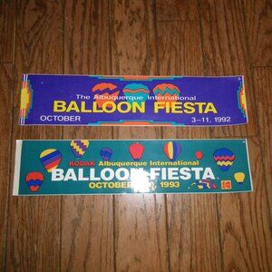 2 Vintage 1992 & 1993 Bumpersticker The Albuquerque International Balloon Fiesta